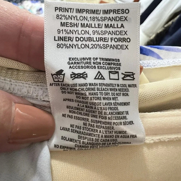 Fit4U Convertible Swim Top Mesh Molded Bra Plus Size 22W Multicolor NWT - Picture 9 of 9